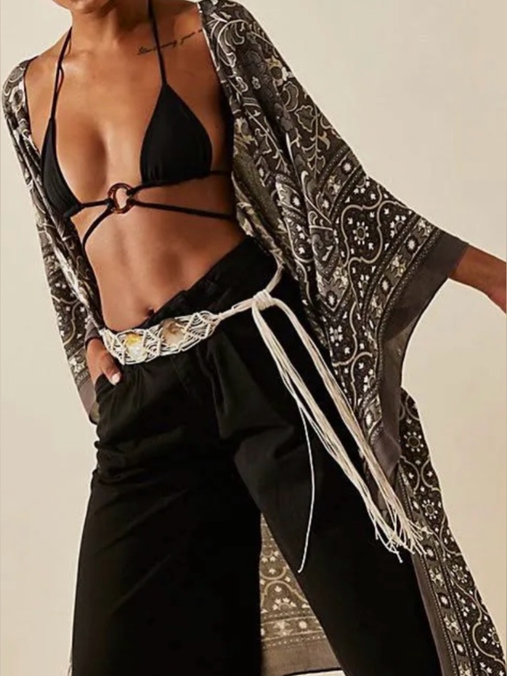 Free People Magic Dance Border Print Duster